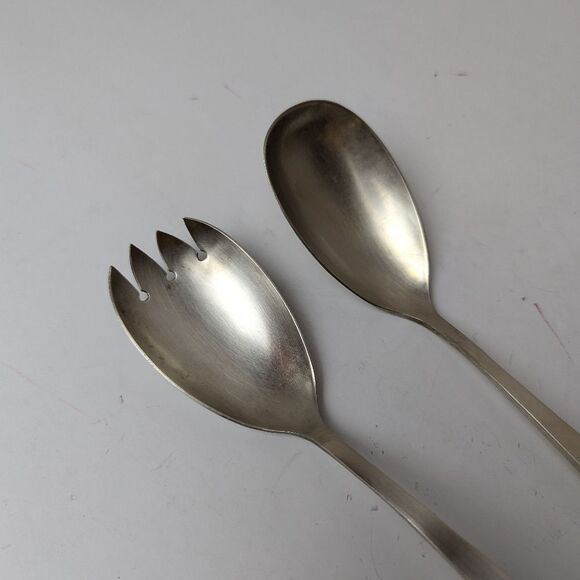 Antique Imari Porcelain Handle Salad Servers – Fork & Spoon Set – Early 1900s - Picture 4 of 8